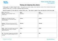 Worksheets for kids - planning-and-comparing-story-genres